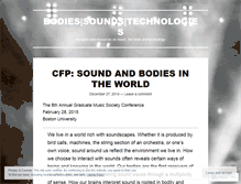 Tablet Screenshot of bodiessoundstechnologies.wordpress.com