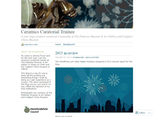 Tablet Screenshot of ceramicscuratorialtrainee.wordpress.com