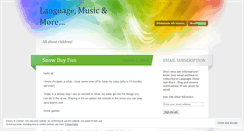 Desktop Screenshot of languagemusicandmore.wordpress.com