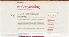 Desktop Screenshot of malenyasblog.wordpress.com