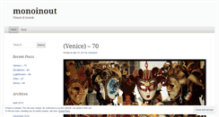 Desktop Screenshot of monoinout.wordpress.com