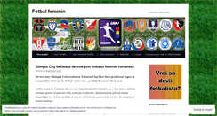 Desktop Screenshot of fotbalfeminin.wordpress.com
