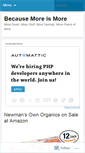 Mobile Screenshot of becausemoreismore.wordpress.com