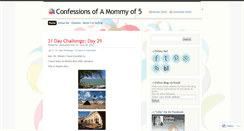 Desktop Screenshot of confessionsofamommyof5.wordpress.com