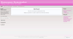 Desktop Screenshot of homespunhomemaker.wordpress.com