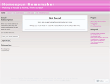 Tablet Screenshot of homespunhomemaker.wordpress.com