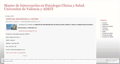 Desktop Screenshot of masterpsicoclinicaysalud.wordpress.com
