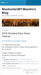 Mobile Screenshot of musikantenmtmaestra.wordpress.com