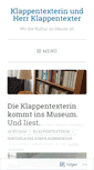 Mobile Screenshot of klappentexterin.wordpress.com