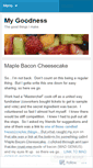 Mobile Screenshot of mygoodnessblog.wordpress.com