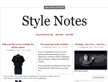 Tablet Screenshot of maggiealdersonstylenotes.wordpress.com