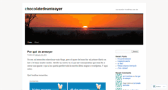 Desktop Screenshot of chocolatedeanteayer.wordpress.com