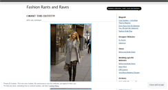 Desktop Screenshot of fashionrants.wordpress.com