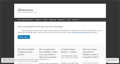 Desktop Screenshot of idimension.wordpress.com