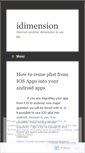 Mobile Screenshot of idimension.wordpress.com