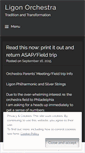 Mobile Screenshot of ligonorchestra.wordpress.com