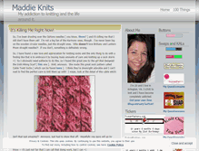 Tablet Screenshot of maddieknits.wordpress.com