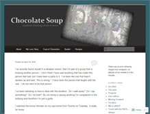 Tablet Screenshot of chocolatesoup.wordpress.com