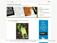 Tablet Screenshot of geezeescanvas.wordpress.com