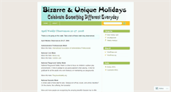 Desktop Screenshot of bizarreholidays.wordpress.com