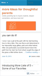 Mobile Screenshot of foodforthoughtfulparenting.wordpress.com