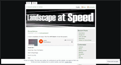 Desktop Screenshot of landscapeatspeed.wordpress.com