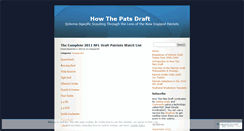 Desktop Screenshot of howthepatsdraft.wordpress.com