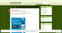 Desktop Screenshot of goearthfriendly.wordpress.com