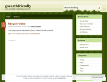 Tablet Screenshot of goearthfriendly.wordpress.com