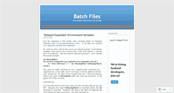 Desktop Screenshot of batchfiles.wordpress.com