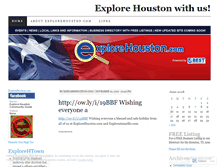 Tablet Screenshot of explorehouston.wordpress.com