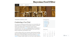 Desktop Screenshot of bayesianfeedfilter.wordpress.com