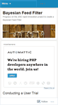 Mobile Screenshot of bayesianfeedfilter.wordpress.com