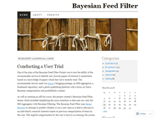 Tablet Screenshot of bayesianfeedfilter.wordpress.com