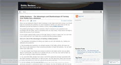 Desktop Screenshot of hobbybusiness.wordpress.com