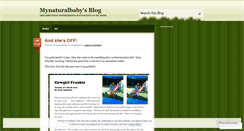 Desktop Screenshot of mynaturalbaby.wordpress.com