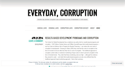 Desktop Screenshot of everydaycorruption.wordpress.com