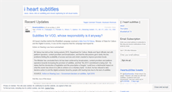 Desktop Screenshot of iheartsubtitles.wordpress.com