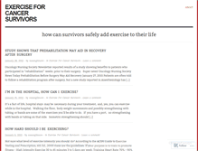 Tablet Screenshot of exerciseforcancersurvivors.wordpress.com