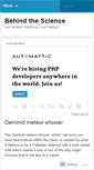 Mobile Screenshot of behindthescience.wordpress.com