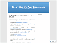 Tablet Screenshot of clearbluedei.wordpress.com