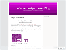 Tablet Screenshot of interiordesignshow.wordpress.com