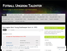 Tablet Screenshot of fotballungdomtalenter.wordpress.com