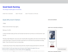Tablet Screenshot of goodgeekranting.wordpress.com