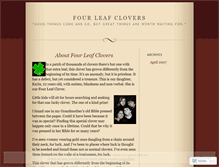Tablet Screenshot of fourleafclovers.wordpress.com