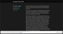 Desktop Screenshot of itsgoodtobelost.wordpress.com