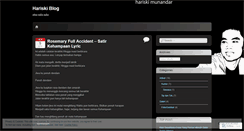 Desktop Screenshot of hariski.wordpress.com