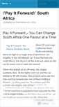 Mobile Screenshot of payitforwardsouthafrica.wordpress.com