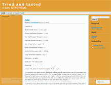 Tablet Screenshot of mycookdiary.wordpress.com