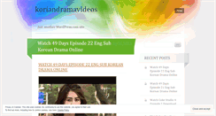 Desktop Screenshot of koriandramavideos.wordpress.com